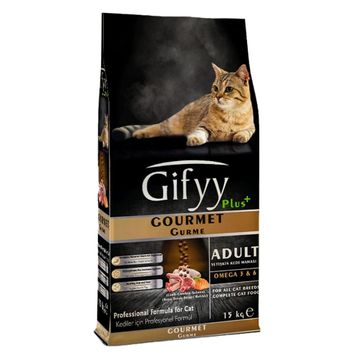 Giffy Gurme Kuzu Somonlu Tavuk Etli 15 kg Yetişkin Kuru Kedi Maması