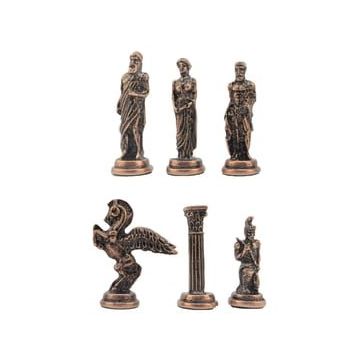 Gift Home Sadece Satranç Taşı İsteyene Büyük Metal Pegasus Figürlü Antik Satranç Taşı