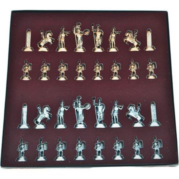 Gift Home Sadece Satranç Taşı İsteyene Orta Boy Metal Yunan Figürlü Antik Satranç Taşı