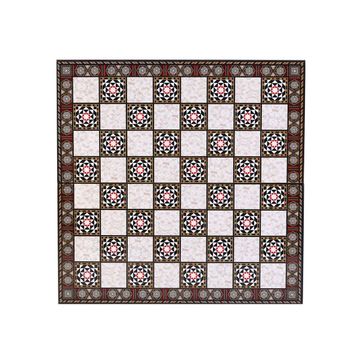 Gift Home Sadece Tahta İsteyene 30x30 cm Küçük Boy Sedef Desenli MDF Ahşap Satranç Tahtası