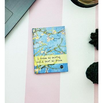 Gift Moda Badem Çiçeği Tasarımlı Sert Kapaklı Mini Defter