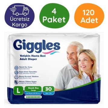 Giggles Belbantlı Büyük Boy 120 Adet Hasta Bezi