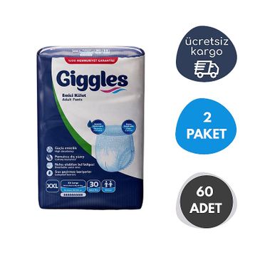 Giggles Emici Külot Extra Extra Large XXL 60 Adet Hasta Bezi