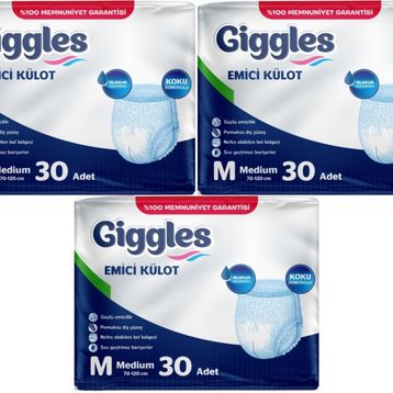 Giggles Hasta Bezi Yetişkin Medium 30x3 Adet Emici Külot