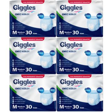 Giggles Hasta Bezi Yetişkin Medium 30x6 Adet Emici Külot