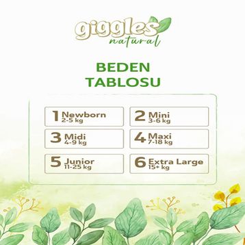 Giggles Natural No:2 Mini 66 Adet Bebek Bezi