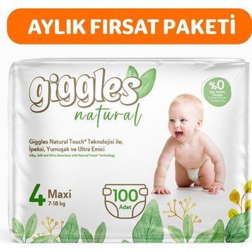 Giggles Natural No:4 Maxi 100 Adet Bebek Bezi