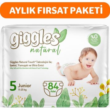 Giggles Natural No:5 Junior 84 Adet Bebek Bezi
