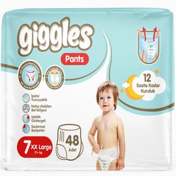 Giggles Pants No:7 XXLarge 48 Adet Külot Bebek Bezi