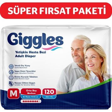 Giggles Yetişkin Medium 4x30 Adet Hasta Bezi