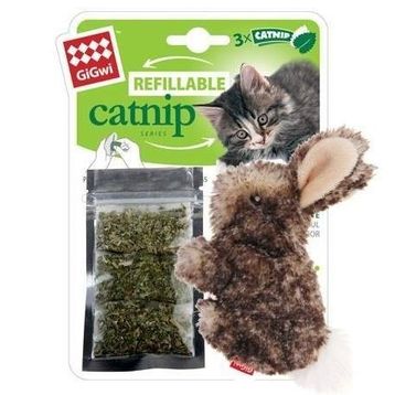 Gigwi 10 cm Catnip Hazneli Tavşan Kedi Oyuncağı