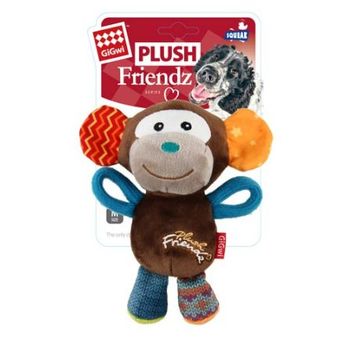 Gigwi 16x8x8 cm Plush Friendz Sesli Peluş Maymun Köpek Oyuncağı