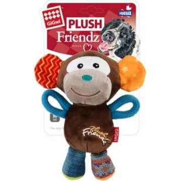 Gigwi 16x8x8 cm Plush Friendz Sesli Peluş Maymun Köpek Oyuncağı