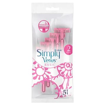 Gillette 5 Adet Simply Venus 2 Basic Kullan At Kadın Tıraş Bıçağı