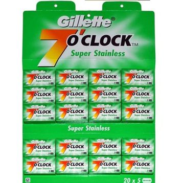 Gillette 7 O'Clock Çift Kenarlı Double Edge Jilet 5x20'li Tıraş Bıçağı