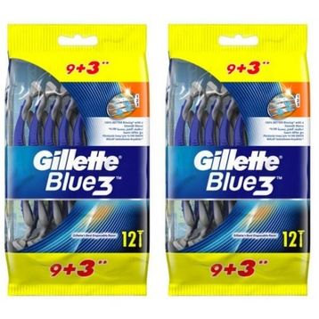 Gillette Blue3 12 Adet x 2 Kullan At Tıraş Bıçağı