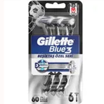 Gillette Blue3 Beşiktaş Makina+6 Yedek Başlık