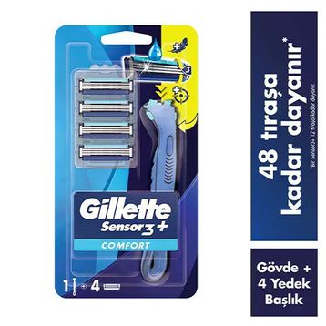 Gillette Sensor 3+ Comfort 4'lü Yedek Bıçağı