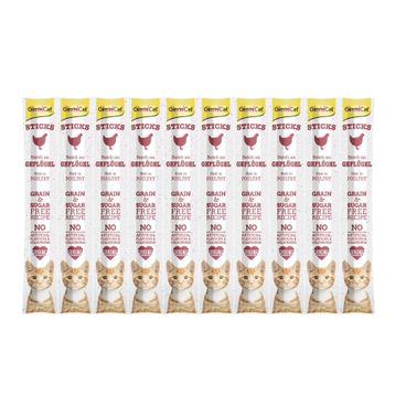 GimCat 10x5 gr Kümes Hayvanlı Tahılsız Kedi Ödül Çubukları