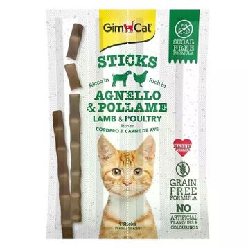 GimCat 20 gr Sticks Kuzu Etli ve Pirinçli Kedi Ödül Çubukları