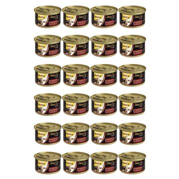 GimCat 24x70 gr Shinycat Tavuklu Karides Malt Konserve Kedi Maması