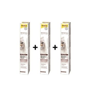 GimCat 3x20 gr Malt-Soft Extra Tüy Yumağı Önleyici Kedi Macunu
