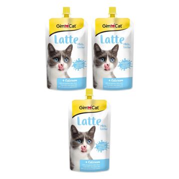 GimCat 3x200 ml Latte Cat Milk Kalsiyumlu Sıvı Kedi Sütü