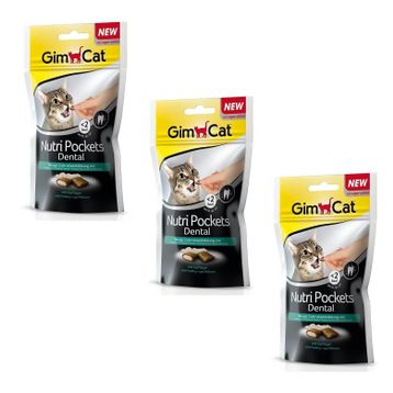 GimCat 3x60 gr Nutripockets Peynir Dental Kedi Ödülü