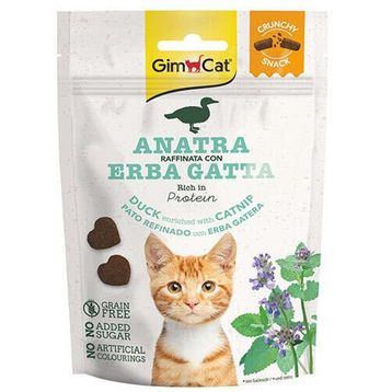 GimCat 50 gr Crunchy Snacks Ördek ve Kedi Otlu Tahılsız Kedi Ödülü