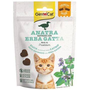 GimCat 50 gr Tahılsız Ördek ve Kedi Otlu Atıştırmalık Kedi Ödül Bisküvisi
