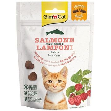 GimCat 50 gr Tahılsız Somon ve Ahududulu Atıştırmalık Kedi Ödül Bisküvisi
