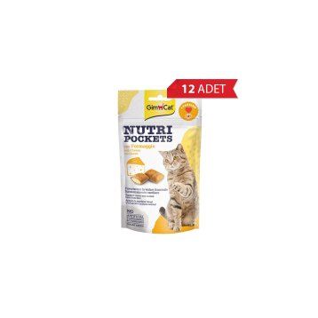 Gimcat 60 gr 12 Adet Nutripockets Peynirli ve Taurinli Kedi Ödül Tableti