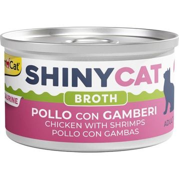 GimCat 70 gr Shinycat Broth Karidesli Tavuklu Ton Balığı Kedi Maması