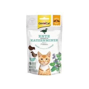 GimCat Crunchy Snacks 50 gr Ördekli ve Kedi Naneli Tahılsız Kedi Ödül Maması
