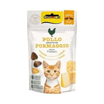 GimCat Crunchy Snacks Tavuklu ve Peynirli Tahılsız 50 gr Kedi Ödülü