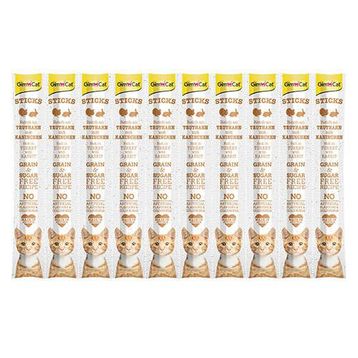 GimCat Hindi ve Tavşan Etli Tahılsız 10x5 gr Kedi Ödül Çubukları