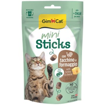 GimCat Mini Sticks Hindili Peynirli 50 GR Ödül Çubukları