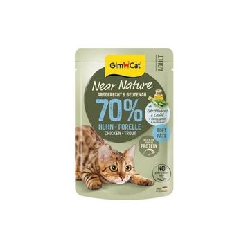 GimCat Near Nature Ezme Tavuklu ve Alabalıklı 85 gr Yetişkin Kedi Konservesi