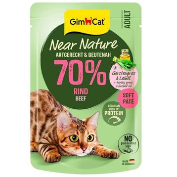 GimCat Near Nature Pouch Sığır Etli 85 gr Kedi Yaş Maması