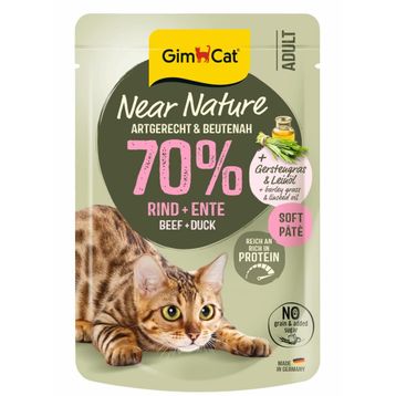 GimCat Near Nature Pouch Sığır Etli ve Ördekli 85 gr Kedi Yaş Maması
