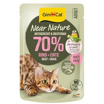 GimCat Near Nature Pouch Sığır Etli ve Ördekli 85 gr Kedi Yaş Maması