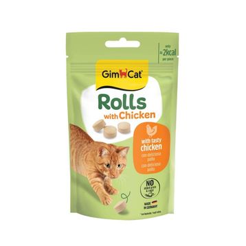 GimCat Rolls With Chicken Tavuklu 50 gr Kedi Ödül Tableti