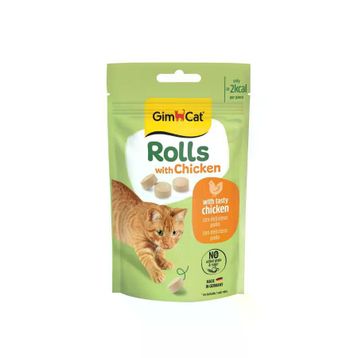 GimCat Rolls With Chicken Tavuklu 50 gr Kedi Ödül Tableti