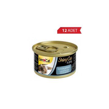 GimCat Shinycat 70 gr 12 Adet Jöle İçinde Ton Balıklı ve Karidesli Kedi Konservesi