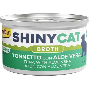GimCat Shinycat Broth 70 gr Sos İçinde Aloe Veralı ve Ton Balıklı Kedi Konservesi
