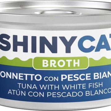 GimCat Shinycat Broth 70 gr Sos İçinde Beyaz Balıklı ve Ton Balıklı Kedi Konservesi