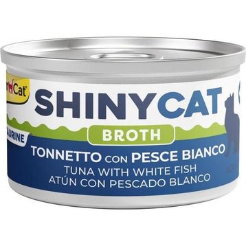 GimCat Shinycat Broth 70 gr Sos İçinde Beyaz Balıklı ve Ton Balıklı Kedi Konservesi