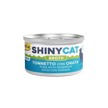 GimCat Shinycat Broth 70 gr Sos İçinde Çipura ve Ton Balıklı Kedi Konservesi