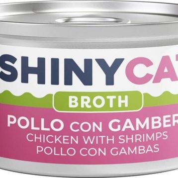 GimCat Shinycat Broth 70 gr Sos İçinde Tavuklu ve Karidesli Kedi Konservesi