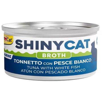 GimCat Shinycat Broth Beyaz Balıklı Ton Balığı 70 gr Kedi Konservesi